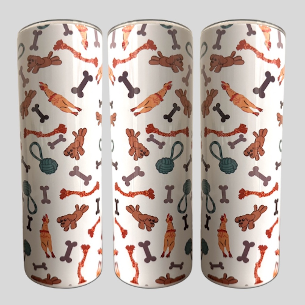 Dog Lover Dog Toys Stainless Steel Sublimated Double Wall Insulated 20oz Tumbler